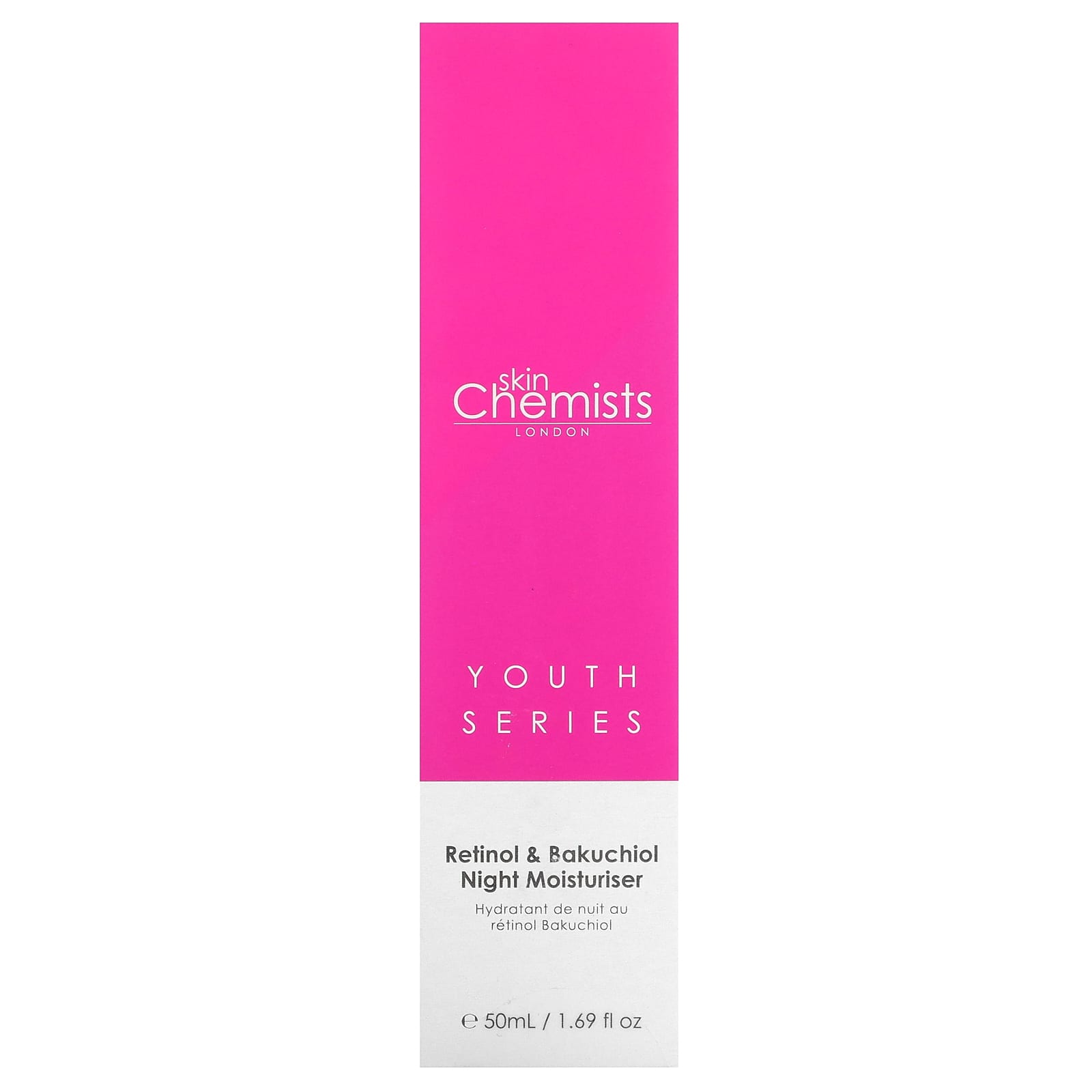 skinChemists, Youth Series, ночное увлажняющее средство с ретинолом и бакучиолом, 50 мл (1,69 жидк. унции)