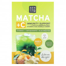 Sencha Naturals, Матча и витамина C, цитрусовый имбирь, 10 пакетиков по 5 г (0,18 унции)
