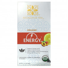 Secrets of Tea, органический чай для повышения уровня энергии, 20 чайных пакетиков, 40 г (1,41 унции)