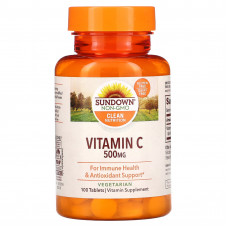 Sundown Naturals, Витамин C, 500 мг, 100 таблеток