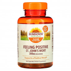 Sundown Naturals, Feeling Positive, зверобой, 150 мг, 150 капсул