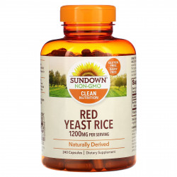 Sundown Naturals, Красный дрожжевой рис, 600 мг, 240 капсул