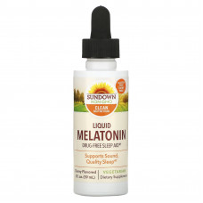 Sundown Naturals, Жидкий мелатонин, Со вкусом вишни, 2 ж. унц.(59 мл)