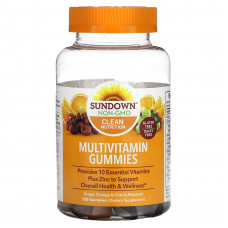 Sundown Naturals, Мультивитаминные жевательные конфеты, со вкусом винограда, апельсина и вишни, 120 шт.