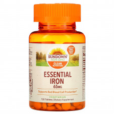 Sundown Naturals, Незаменимое железо, 65 мг, 120 таблеток