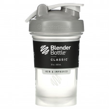Blender Bottle, Classic With Loop, классический шейкер с петелькой, серый, 600 мл (20 унций)