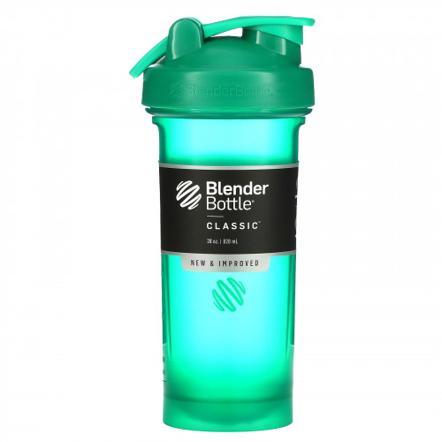 Blender Bottle, Classic With Loop, классический шейкер с петелькой, изумрудный, 828 мл (28 унций)