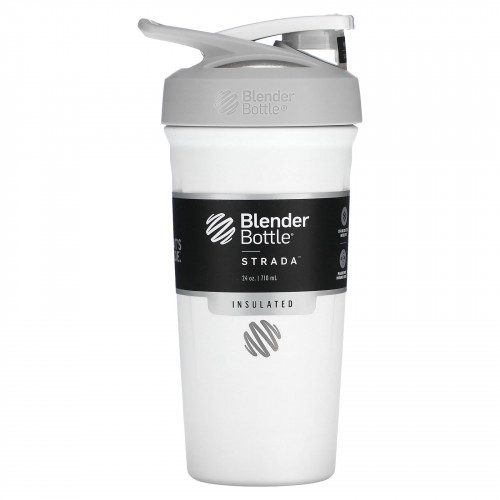 Blender Bottle, Strada, с изоляцией из нержавеющей стали, белый цвет, 710 мл (24 унции)