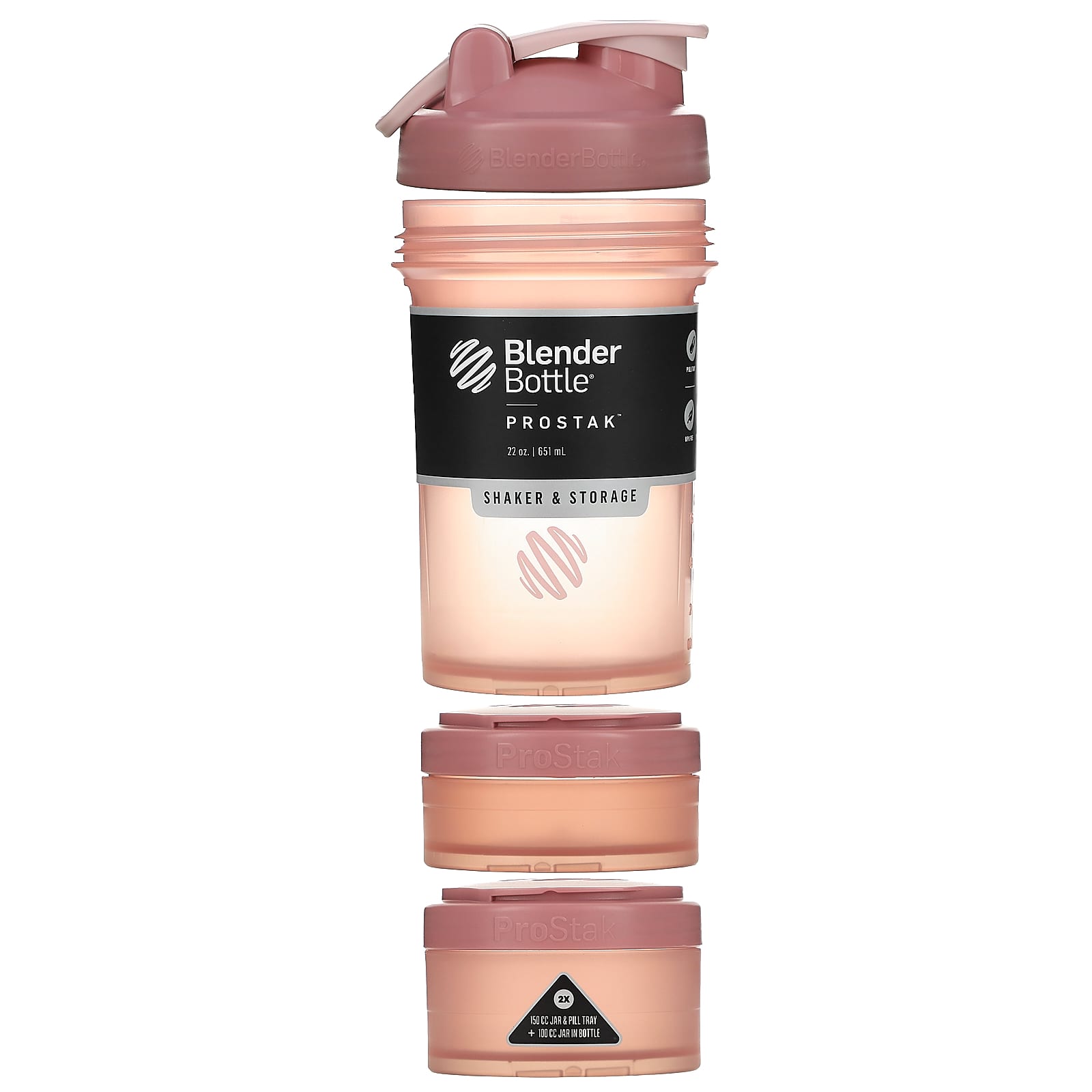 Blender Bottle, ProStak, розово-розовый, 651 мл (22 унции)