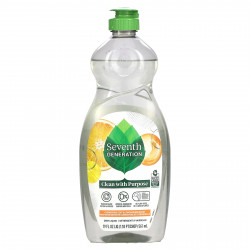 Seventh Generation, Dish Liquid, цедра клементина и лемонграсс, 561 мл (19 жидк. Унций)