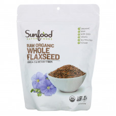 Sunfood, Superfoods, необработанное органическое цельное льняное семя, 453,5 г (1 фунт)