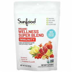 Sunfood, Organic Wellness Super Blend, иммунитет, 227 г (8 унций)