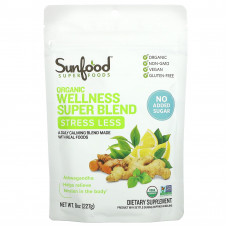 Sunfood, Organic Wellness Super Blend, для снижения стресса, 227 г (8 унций)