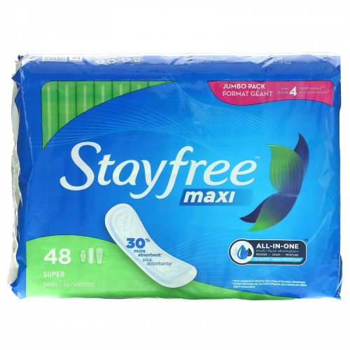 Stayfree, Макси, пэды Super, 48 пэдов