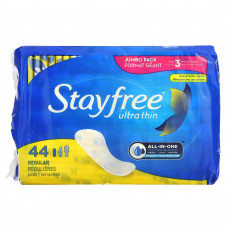 Stayfree, Ультратонкие, обычные, 44 прокладки