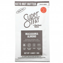 SuperFat, Keto Nut Butter, миндаль макадамия, 30 г (1,06 унции)