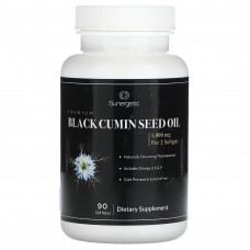 Sunergetic, Масло семян черного тмина премиального качества, 500 мг, 90 мягких таблеток