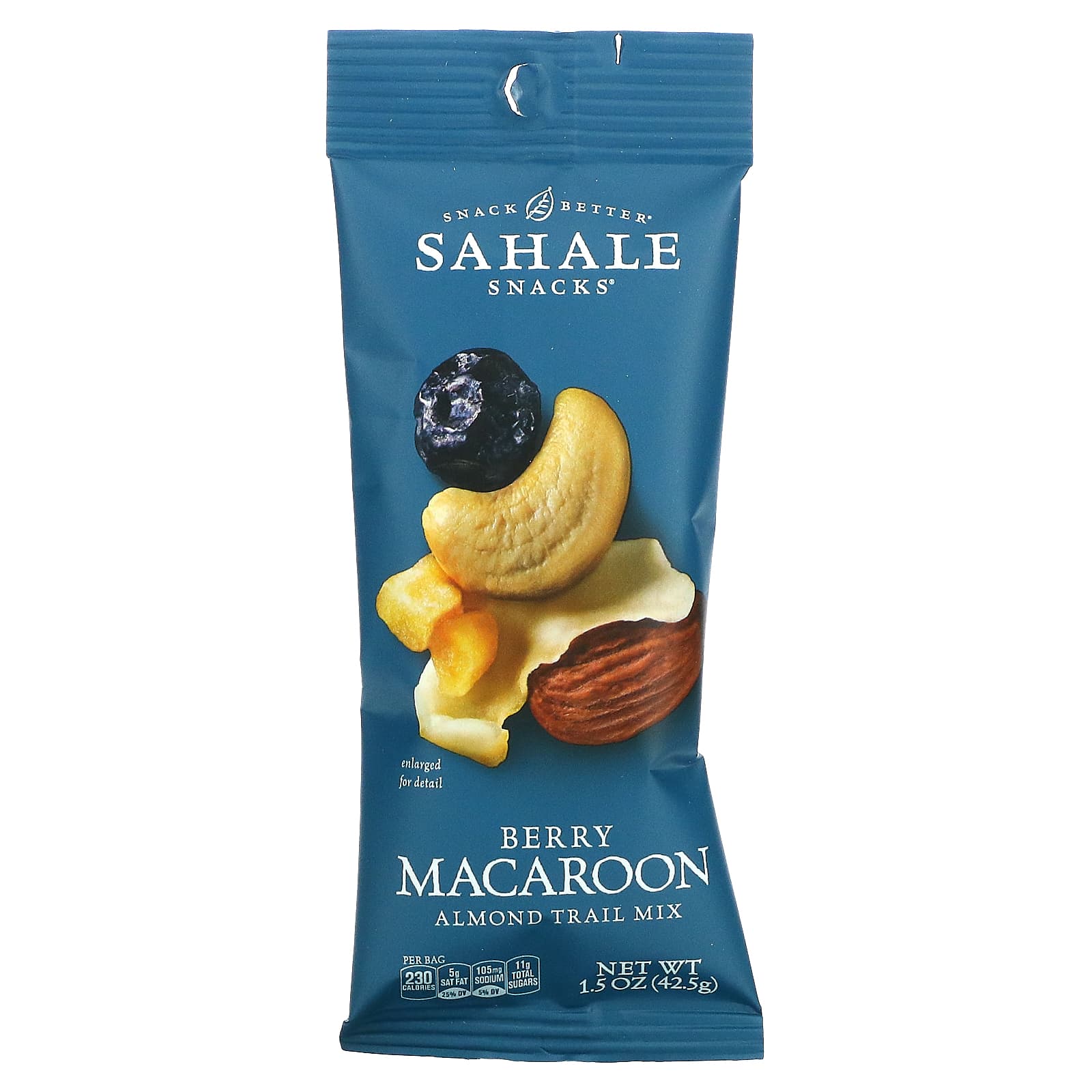 Sahale Snacks, смесь миндаля, орехов и сухофруктов, ягодный макарун, 9 пакетиков по 42,5 г (1,5 унции)