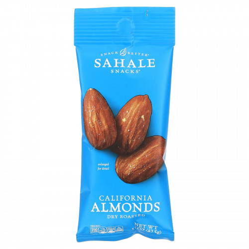 Sahale Snacks, Сухие обжаренные орехи, Калифорнийский миндаль & морская соль, 9 упаковок по 1,5 унции (42,5 граммов)