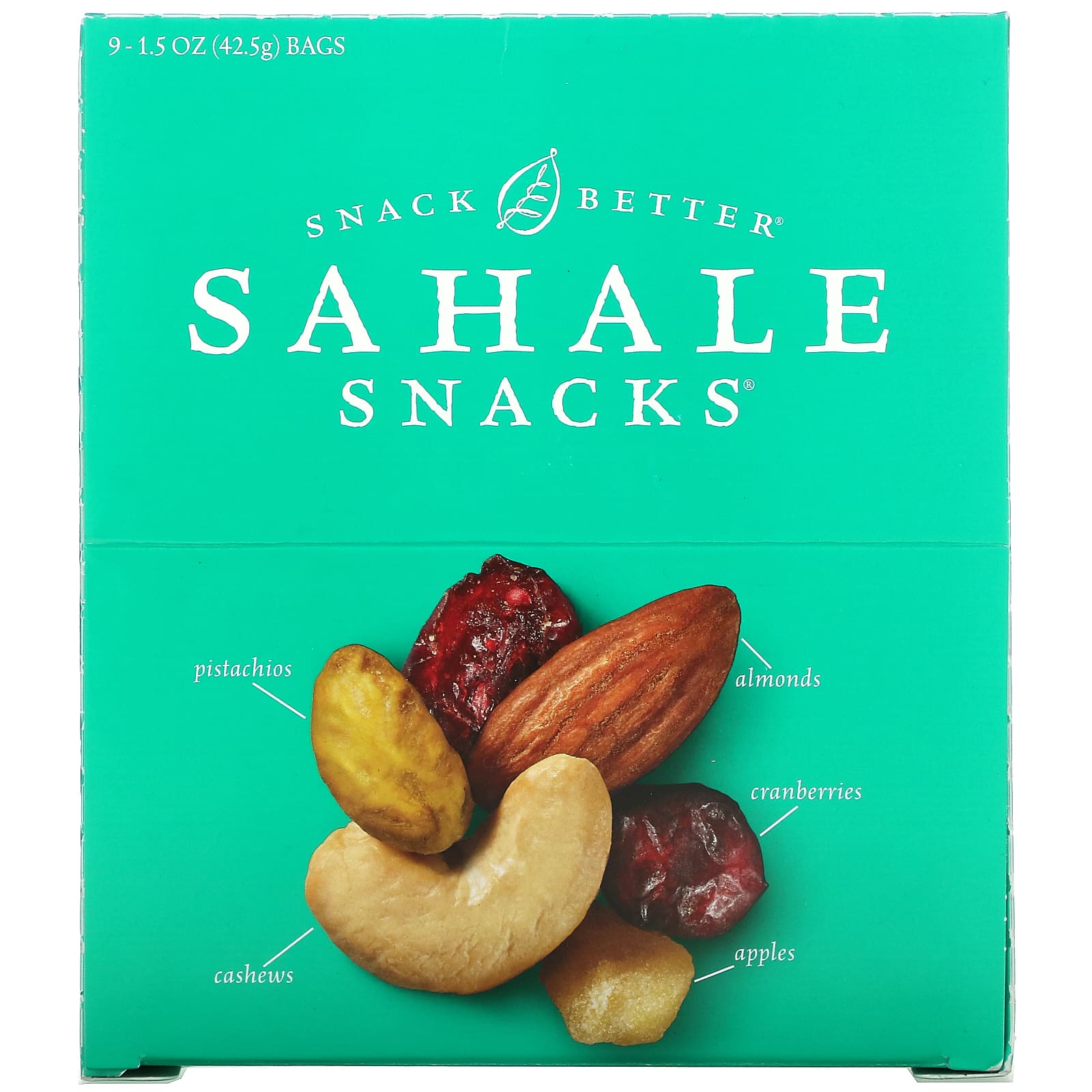 Sahale Snacks, Trail Mix, классическая смесь фруктов и орехов, 9 пакетиков по 42,5 г (1,5 унции)