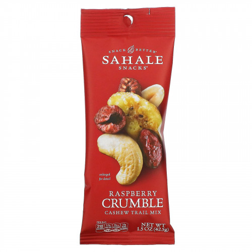 Sahale Snacks, смесь кешью, орехов и сухофруктов, малина, 9 пакетиков по 42,5 г (1,5 унции)