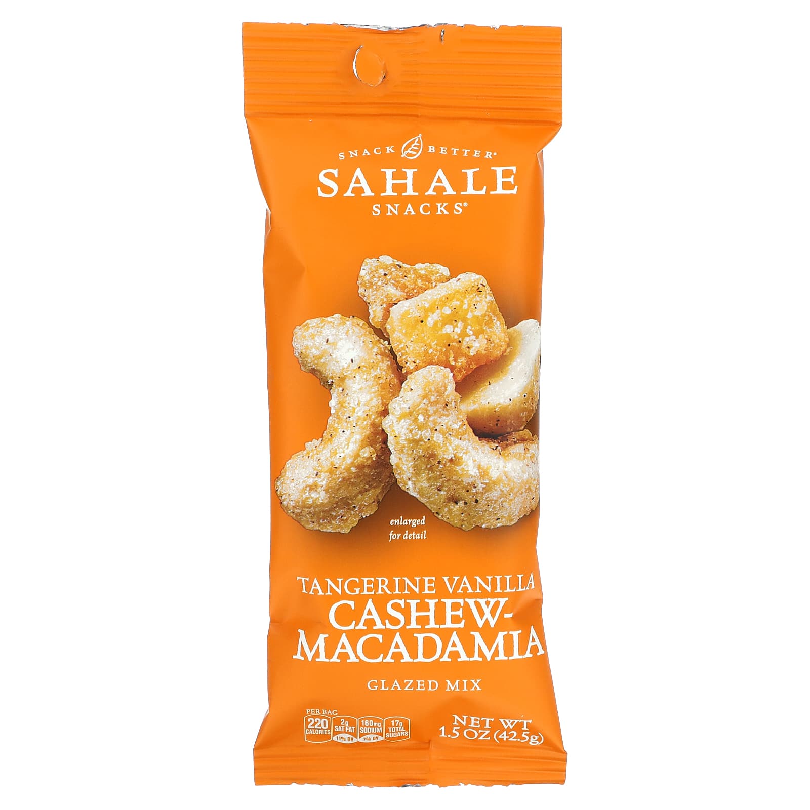 Sahale Snacks, Глазированная смесь, мандарин, ваниль, кешью и макадамия, 9 пакетиков, 42,5 г (1,5 унции) каждый