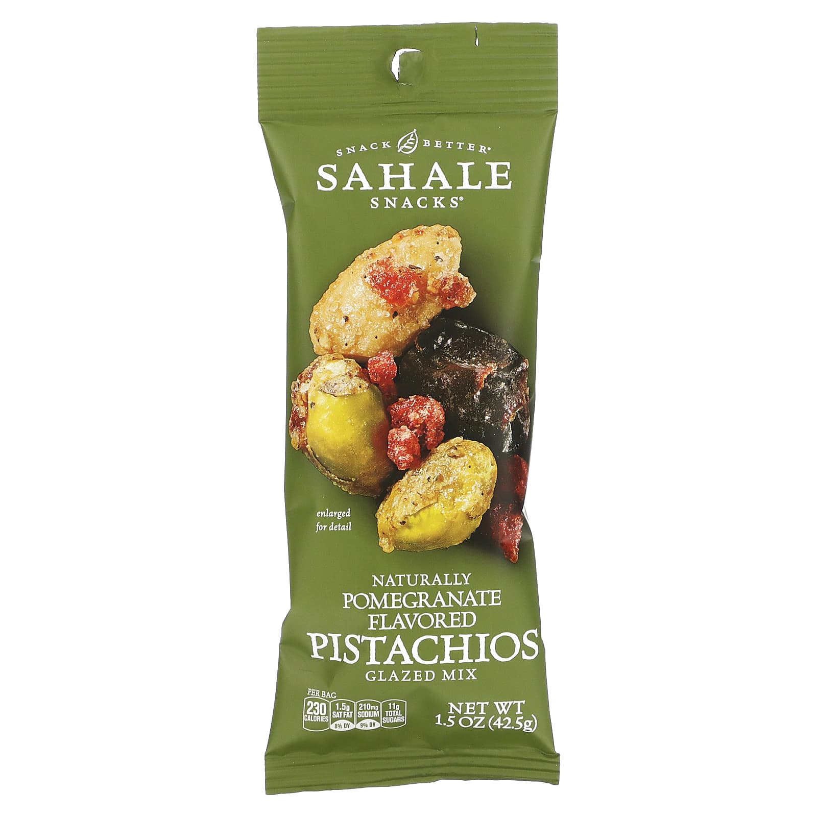 Sahale Snacks, Glazed Mix, фисташки со вкусом натурального граната, 9 пакетиков по 42,5 г (1,5 унции) каждый