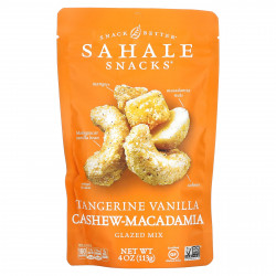 Sahale Snacks, Глазированная смесь: мандарин, ваниль, кешью и макадмия, 4 унц. (113 г)