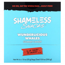 Shameless Snacks, жевательные конфеты Wanderlicious Whales, 6 пакетиков по 50 г (1,8 унции)