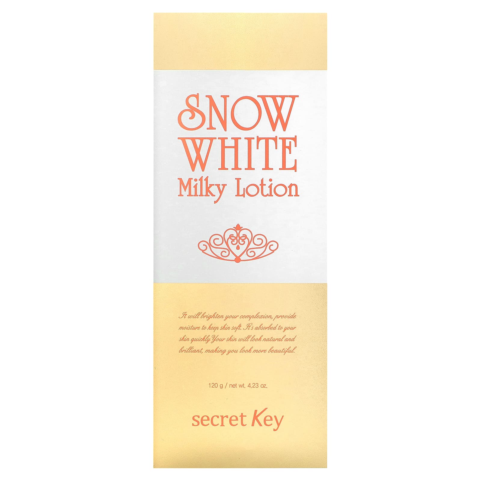 Secret Key, Snow White Milky, отбеливающий лосьон, 120 г (4,23 унции)