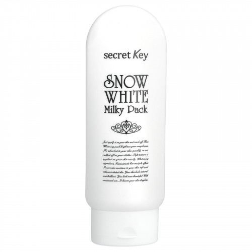 Secret Key, Snow White Milky Pack, отбеливающая маска, 200 г (7,05 унции)