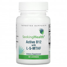Seeking Health, Активный витамин B12 с L-5-МТГФ, 60 пастилок