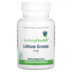 Seeking Health, Оротат лития, 5 мг, 100 вегетарианских капсул