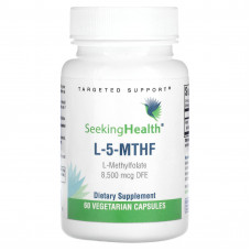 Seeking Health, L-5-MTHF, L-метилфолат, 8500 мкг DFE, 60 вегетарианских капсул