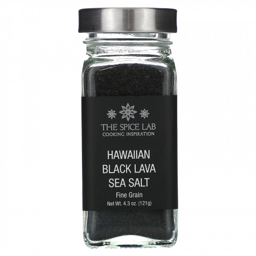 The Spice Lab, Гавайская морская соль из черной лавы, мелкое зерно, 121 г (4,3 унции)