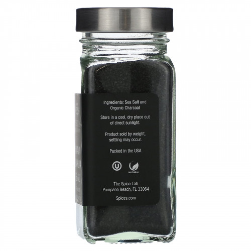 The Spice Lab, Гавайская морская соль из черной лавы, мелкое зерно, 121 г (4,3 унции)