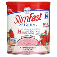SlimFast, Original, коктейльная смесь-заменитель пищи, клубника со сливками, 364 г (12,83 унции)