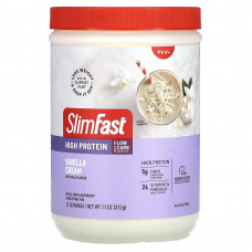 SlimFast, Смузи-заменитель с высоким содержанием белка, ванильный крем, 312 г (11 унций)