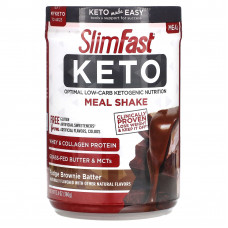 SlimFast, Keto Meal Shake, тесто для брауни с помадкой, 380 г (13,4 унции)