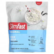 SlimFast, Original, смесь для коктейлей, заменяющих прием пищи, со вкусом французской ванили, 1,35 кг (2,98 фунта)