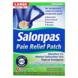 Salonpas, Пластырь обезболивающий, большой, 9 пластырей