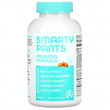 SmartyPants, предродовой комплекс, со вкусом лимона, апельсина, клубники с бананом, 120 жевательных конфет