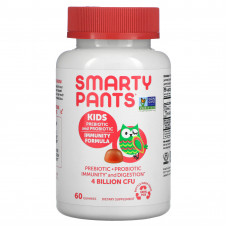 SmartyPants, пребиотики и пробиотики для детей, поддержка иммунитета, со вкусом клубничного крема, 2 млрд КОЕ, 60 жевательных таблеток