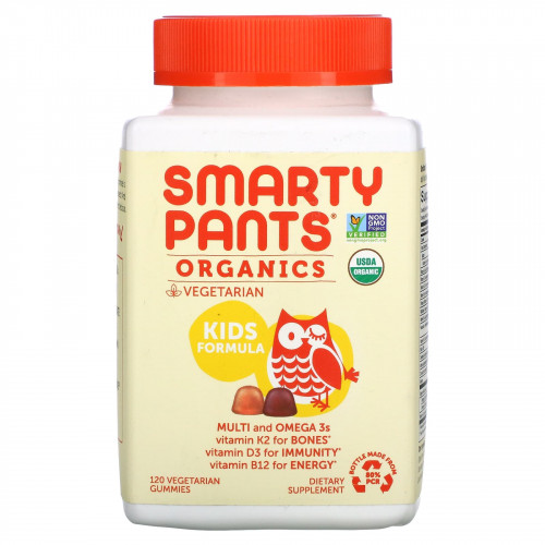 SmartyPants, Organics, комплекс для детей, вишня и ягодный микс, 120 вегетарианских жевательных таблеток