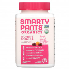 SmartyPants, Organics, Complete, комплекс для женщин, малина, лимон, лайм и виноград, 120 вегетарианских жевательных конфет