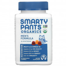 SmartyPants, органическая формула для мужчин, малина, апельсин и вишня, 90 вегетарианских жевательных конфет