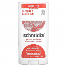 Schmidt's, Натуральный дезодорант, кокос и каолиновая глина, 75 г (2,65 унции)