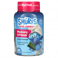 The Smurfs, The Smurfs, жевательные мармеладки для памяти и концентрации для детей, смурфики, для детей от 4 лет, 60 жевательных таблеток