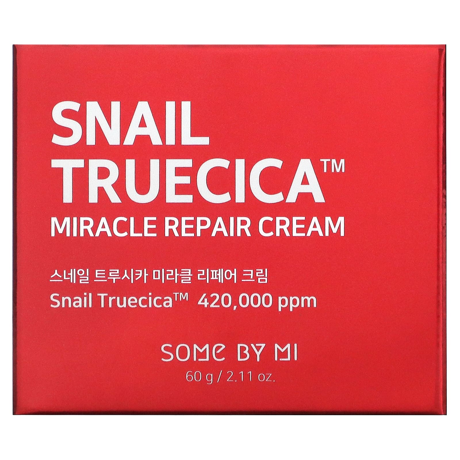 SOME BY MI, Snail Truecica, восстанавливающий крем, 60 г (2,11 унции)