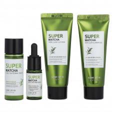 SOME BY MI, Super Matcha Pore Care, стартовый набор с матчей для очищения пор, 4 предмета